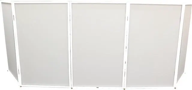 Main image of ProX XF-5X3048W 5 Panel - White Frame DJ Facade W-SS Quick Release 180 Hinges