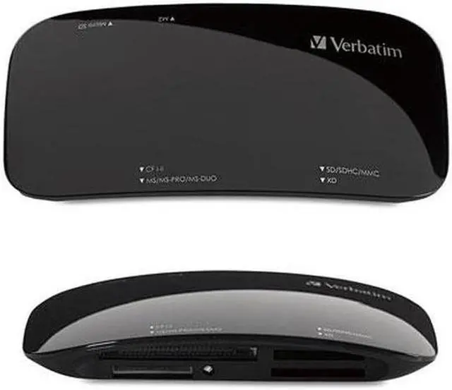 Alt view image 8 of 20 - Verbatim Universal Card Reader, USB 2.0 - Black - USB 2.0 - Black