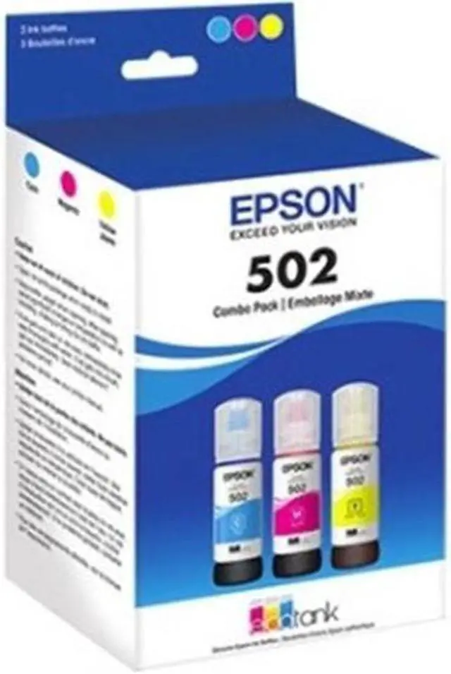 Alt view image 3 of 20 - Epson T502 Multi-Color Ink Cartridges C/M/Y 3-Pack
