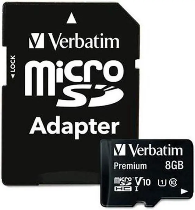 Main image of Verbatim 8GB Premium microSDHC UHS-I Class 10 Memory Card with Adapter