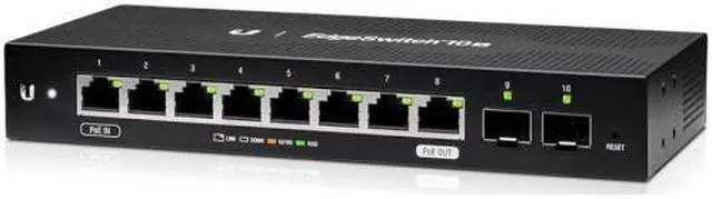 Alt view image 8 of 10 - Ubiquiti EdgeSwitch 10X PoE Switch