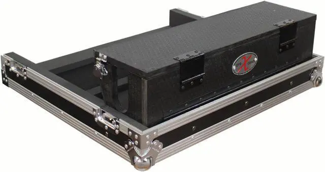 Alt view image 3 of 13 - ProX XS-AHQU24DHW Flight-Road Case for Allen and Heath QU-24 Mixer W-Doghouse and Wheels