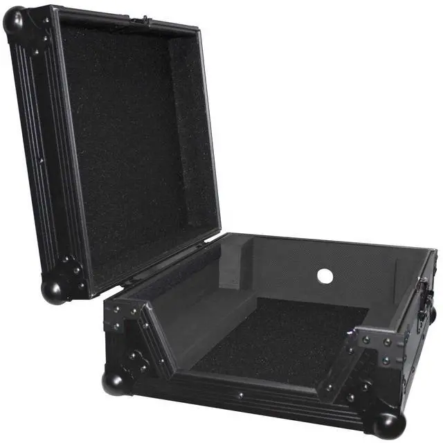 Alt view image 4 of 13 - Prox Black On Black Mixer Case For Large Format 12" Dj Mixers Flight Road Ready