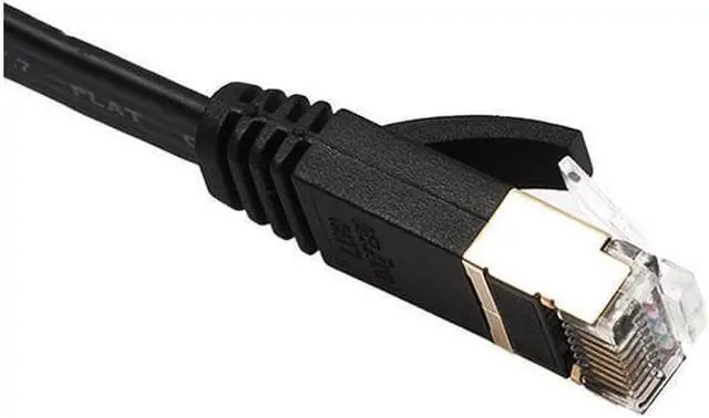 Alt view image 6 of 7 - 3.3FT/6.6FT/10FT/15FT/33FT/49.2FT  CAT7 10 Gigabit 600Mhz Flat Ethernet Shielded (SSTP) Cable Modem Router RG45 LAN Network Cord