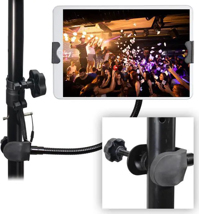 Main image of ProX X-MOBITCP20 Mobi Buddy Hands Free Tablet Mobile Device Clip Kit DJ Cellphone holder Selfie Stick Table Stand Tripod Clamp and Case