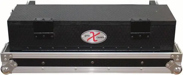 Alt view image 4 of 13 - ProX XS-AHQU24DHW Flight-Road Case for Allen and Heath QU-24 Mixer W-Doghouse and Wheels