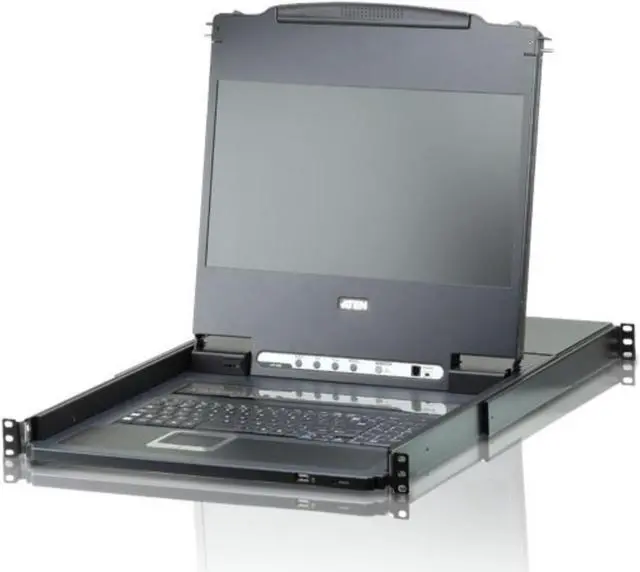 Alt view image 2 of 10 - ATEN TECHNOLOGIES CL6708MW 8PORT 17WIDE SCREEN LCD KVM