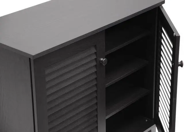Alt view image 5 of 5 - Baxton Studio Coolidge Shoe-Storage Cabinet, Espresso