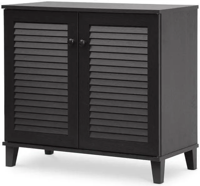 Alt view image 2 of 5 - Baxton Studio Coolidge Shoe-Storage Cabinet, Espresso