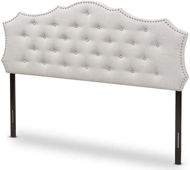 Alt view image 2 of 10 - Baxton Studio Aurora Modern and Contemporary Greyish Beige Fabric Full Size Headboard