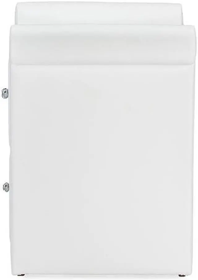 Alt view image 7 of 7 - Baxton Studio Victoria Faux Leather Upholstered Modern Nightstand, Large, White