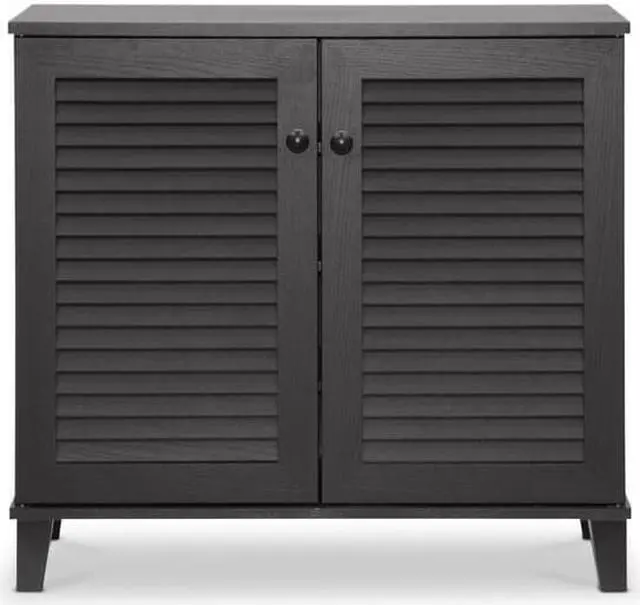 Main image of Baxton Studio Coolidge Shoe-Storage Cabinet, Espresso