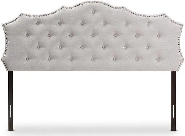 Alt view image 3 of 10 - Baxton Studio Aurora Modern and Contemporary Greyish Beige Fabric Full Size Headboard