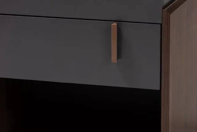 Alt view image 7 of 20 - Baxton Studio Rikke Modern and Contemporary Two-Tone Gray and Walnut Finished Wood 1-Drawer Nightstand