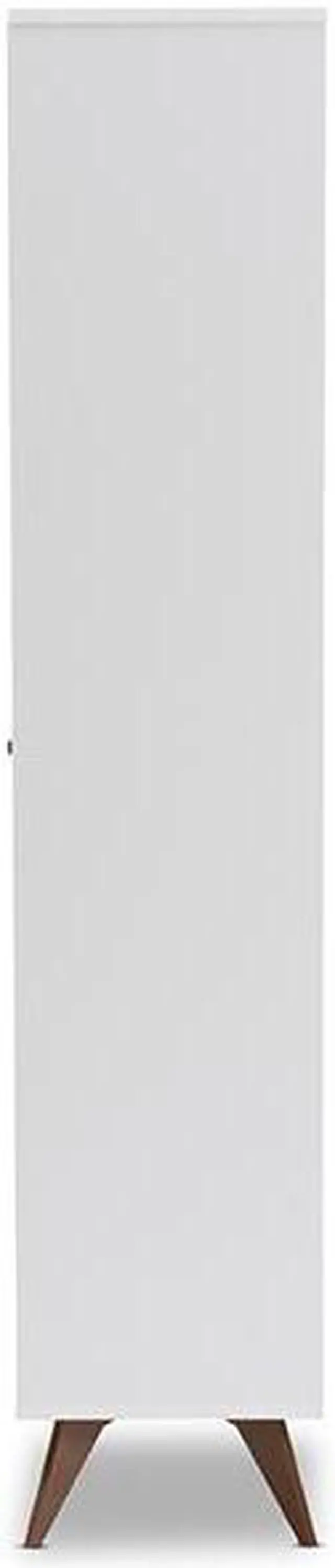 Alt view image 12 of 20 - Baxton Studio Serafino Mid-Century Modern White and Walnut Finished Wood Wine Cabinet