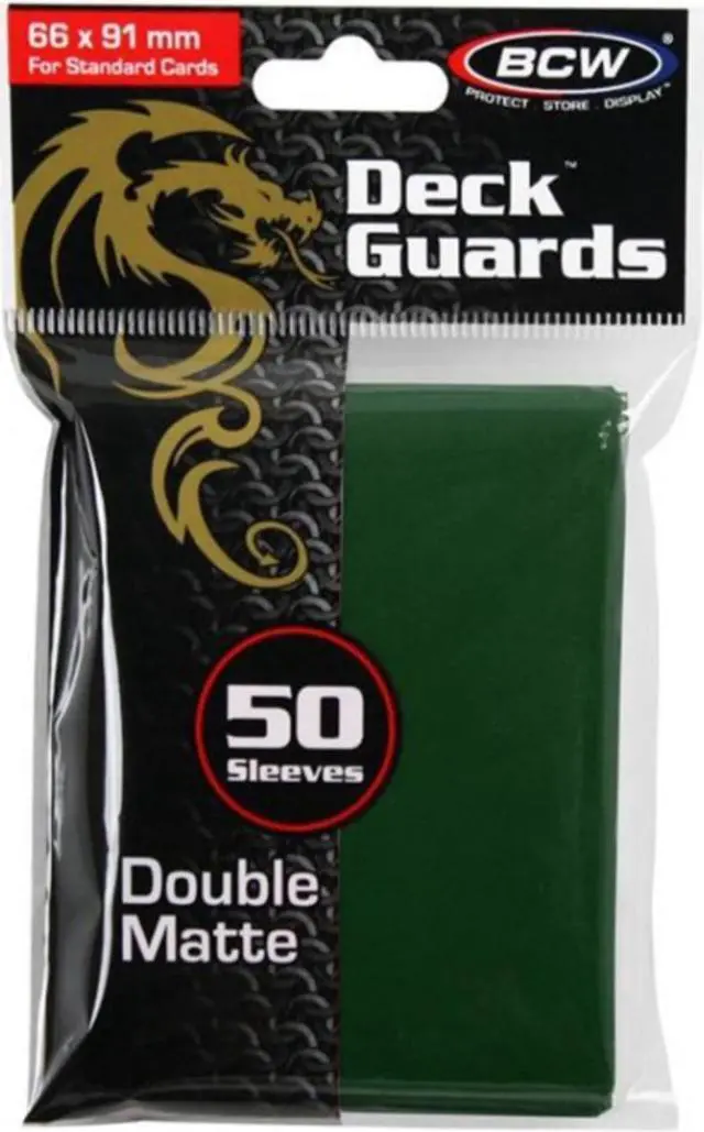 Alt view image 4 of 4 - Double Matte Card Sleeves - Green (50) MINT/New