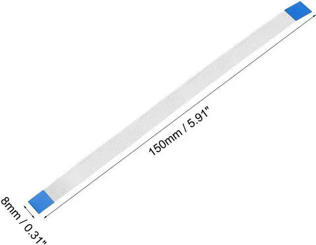 Alt view image 3 of 4 - Flexible Flat Cable, 15 Pins 0.5mm Pitch 150mm FPC FFC Flexible Ribbon Cable for LCD TV Car Audio DVD Player Laptop 5Pcs (A Type)