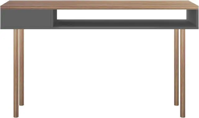 Alt view image 3 of 13 - Windsor 47.24 Console Accent Table in Grey and Nature