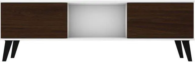 Main image of Doyers 62.20 TV Stand in White and Nut Brown