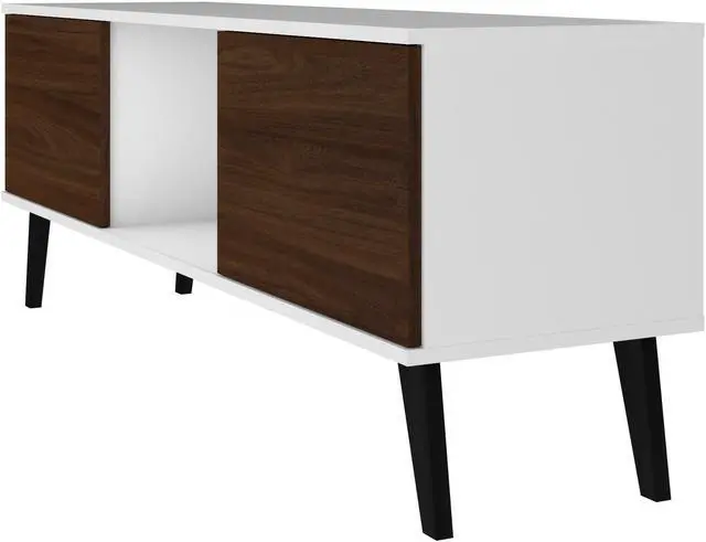 Alt view image 5 of 13 - Doyers 53.15 TV Stand in White and Nut Brown