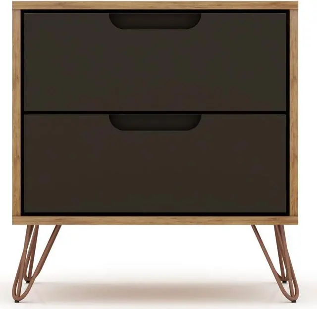 Main image of Rockefeller 2.0 Nightstand in Nature and Textured Grey