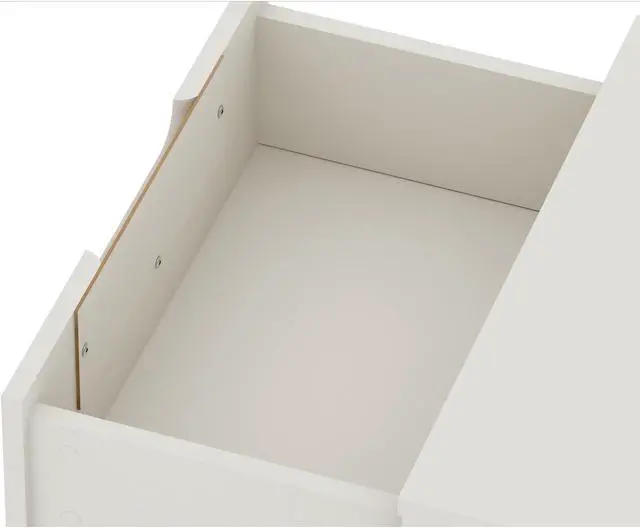 Alt view image 19 of 20 - Manhattan Comfort Rockefeller Modern Home 2 Drawer Nightstand Drawer, Off White