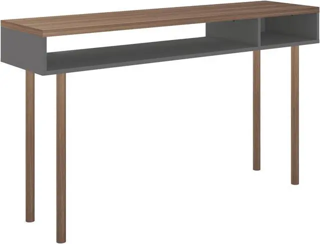 Alt view image 5 of 13 - Windsor 47.24 Console Accent Table in Grey and Nature