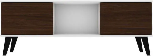 Main image of Doyers 53.15 TV Stand in White and Nut Brown