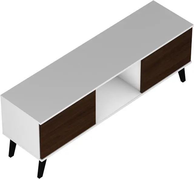 Alt view image 7 of 13 - Doyers 53.15 TV Stand in White and Nut Brown