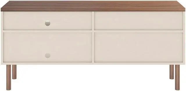 Alt view image 6 of 14 - Windsor 53.54 TV Stand in Off White and Nature