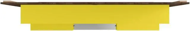 Alt view image 6 of 14 - Plaza 64.25 Floating Entertainment Center in Rustic Brown and Yellow