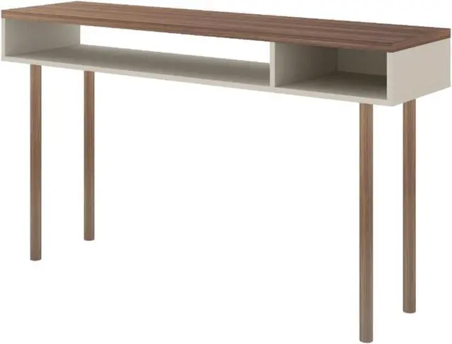 Alt view image 7 of 13 - Windsor 47.24 Console Accent Table in Off White and Nature