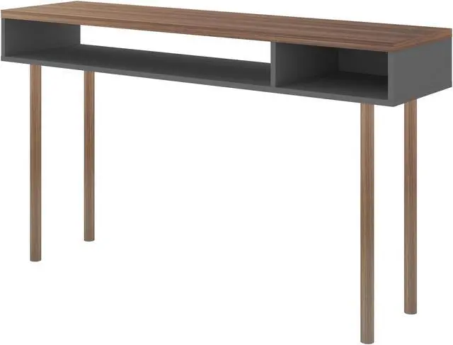 Alt view image 6 of 13 - Windsor 47.24 Console Accent Table in Grey and Nature