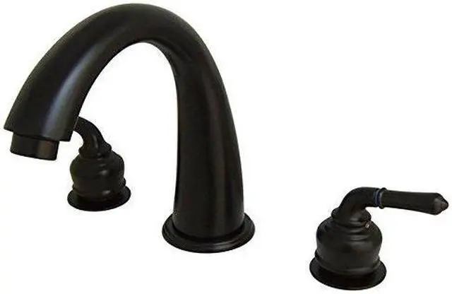 Alt view image 3 of 5 - Kingston Brass KS2365 8 Inch -18 Inch Widespread Roman Tub Filler - Oil Rubbed Bronze