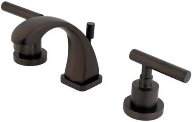 Alt view image 3 of 5 - Kingston Brass KS4945CML Two Handle 4 in. to 8 in. Mini Widespread Lavatory Faucet with Brass Pop-up