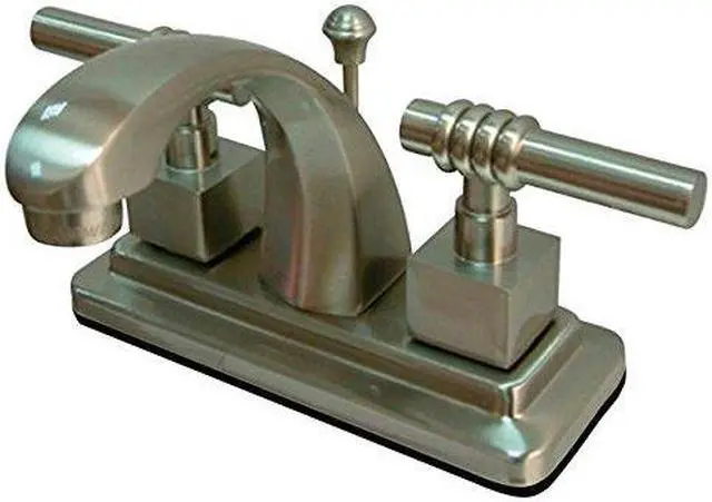 Alt view image 4 of 5 - Kingston Brass KS4648QL Two Handle 4 in. Centerset Lavatory Faucet with Brass Pop-up