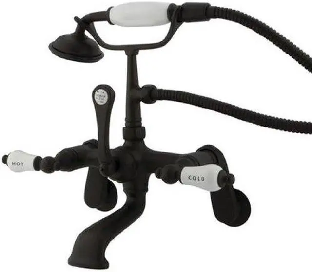 Alt view image 2 of 4 - Kingston Brass Cc53T5 Clawfoot Tub Filler With Hand Shower - Oil Rubbed Bronze Finish