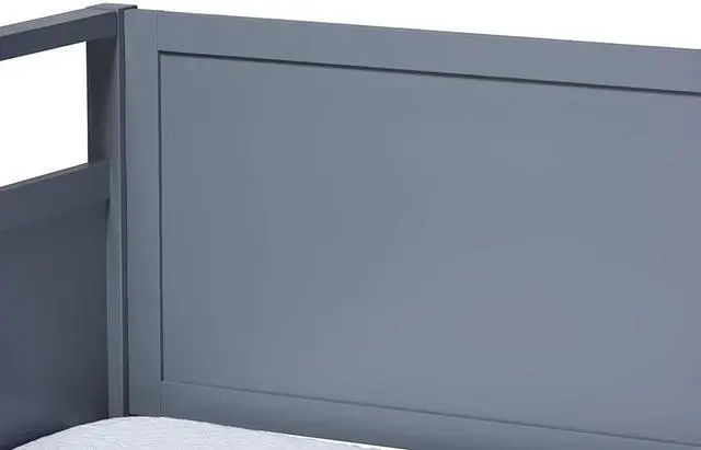 Alt view image 11 of 20 - Baxton Studio Cintia Cottage Farmhouse Grey Finished Wood Twin Size Daybed