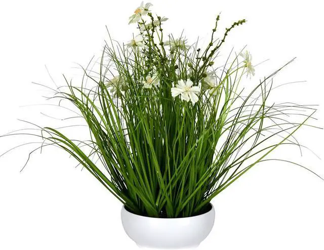 Main image of Vickerman 16.5" Cream Potted Cosmos Grass - FV190416