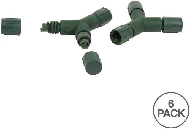 Alt view image 2 of 3 - Vickerman LED Set Green Coaxial Y Splitter 6/Bag - X6G6615