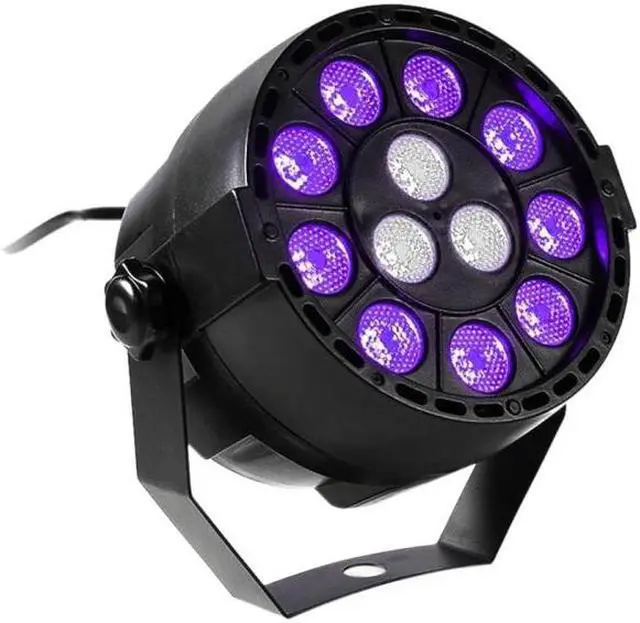 Alt view image 5 of 9 - Eliminator Lighting Mini Par UVW LED Black Light with Strobe Black