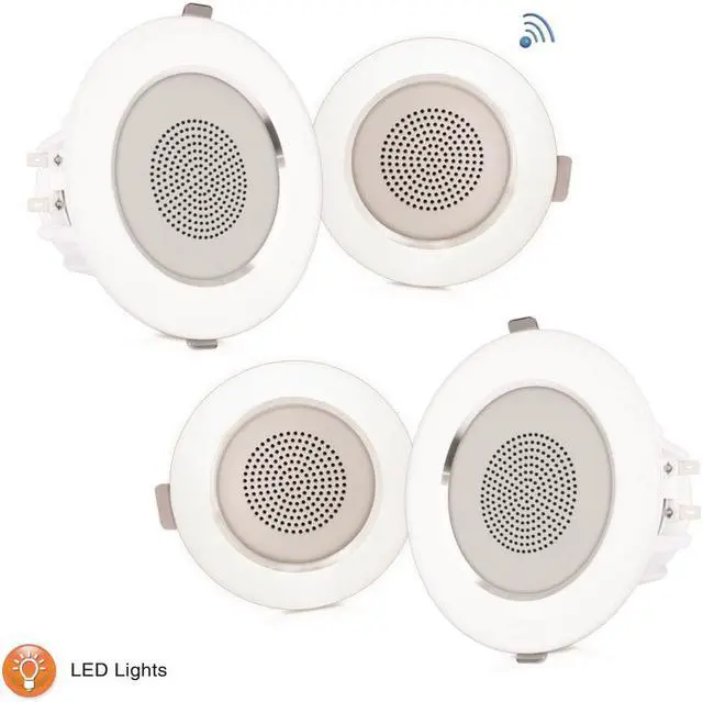 Alt view image 2 of 20 - Pyle PDIC4CBTL35B 3.5 in. Bluetooth Ceiling & Wall Speaker Kit