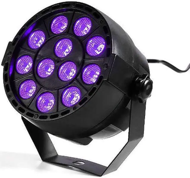 Alt view image 12 of 13 - Eliminator Lighting Mini PAR UV LED Black Light Black