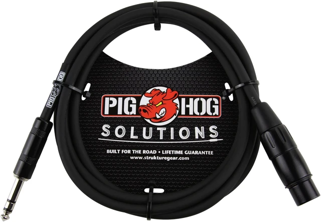 Alt view image 7 of 8 - Pig Hog 6' TRS Male to XLR Female Balanced Cable #PX-TMXF6