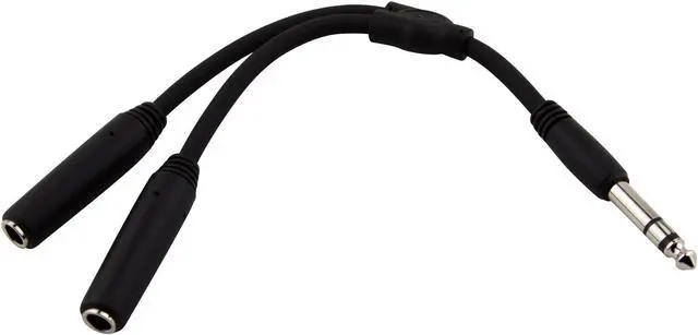 Alt view image 3 of 6 - Pig Hog 3' 1/4" TRS Male to Dual 1/4" Mono Male Insert Cable #PYIC03