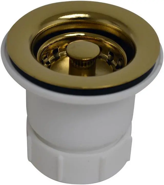 Alt view image 4 of 5 - Whitehaus Collection 2 inch basket strainer-Polished Brass-WC2BASK-B