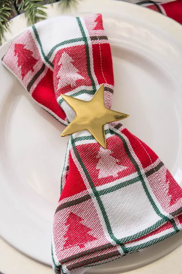 Main image of DII Gold Star Napkin Ring (Set of 6)