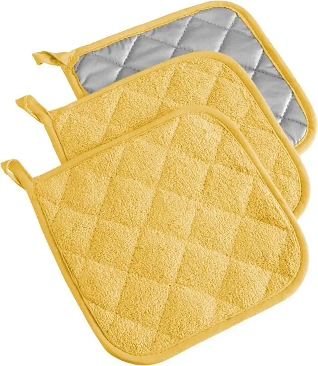 Main image of DII Yellow Terry Potholder (Set of 3)