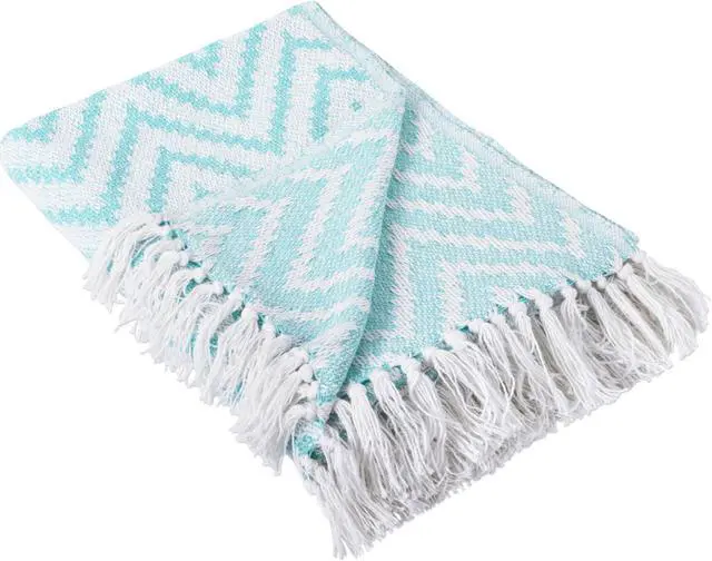 Main image of DII Aqua Large Chevron Throw