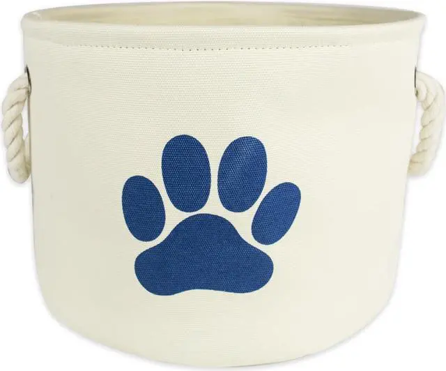 Main image of DII Polyester Pet Bin Paw Off White Round Small